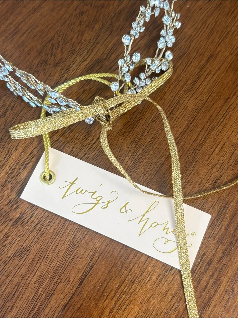 Twigs & Honey Rhinestone Blossom Infinity Hair Vine